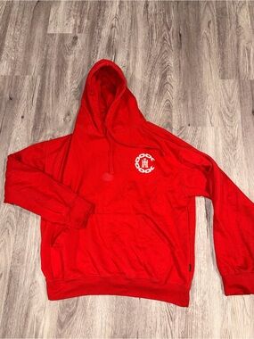 Crooks & Castles Red Pullover Hoodie with Chest Emblem